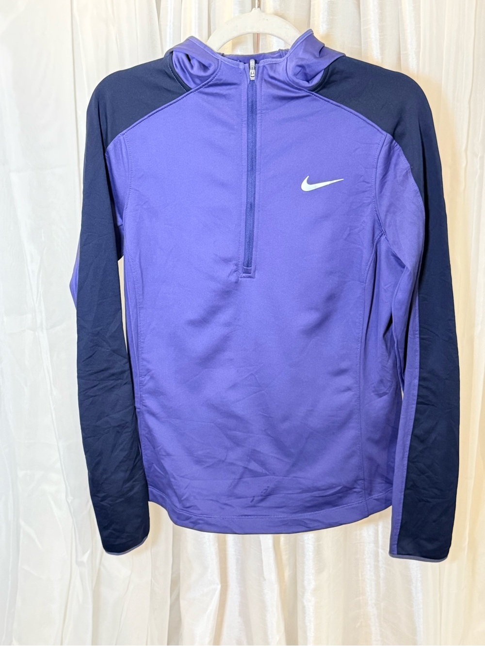 Purple and Navy Dri-FIT Half-Zip Training Jacket
